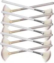 CALLARON 10pcs Fan-shaped Makeup Brush for Highlighting and Powder Application Soft Gentle Facial Supplies for Blending for Estheticians and Makeup Enthusiasts