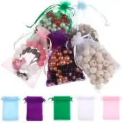 50 Pcs Small Gift Bags Party Supplies Pouches Birthday Stickers for Drawstring