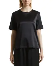 Peserico Silk Blend Short Sleeve Blouse