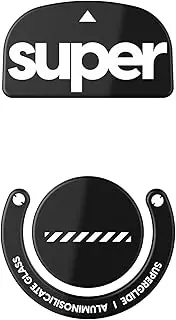 Pulsar Gaming Gears Superglide2 - New Controllable Speed Textured Surface Smoothest Mouse Feet/Skates Made with Ultra Strong Glass Smooth & Durable Sole for Logitech G ProxSuperlight Black, (LGSSGB2)
