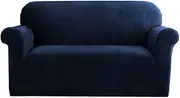 Artiss Sofa Cover, 2 Seater Couch Lounge Covers Stretch Armchair Slipcover Couches Protector Home Living Room Furniture, Soft Velvet Highly Stretchable Anti-Slip Machine Washable Sapphire