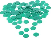 ibasenice 100pcs Colorful Bingo Chips Poker Card Chips Bingo Marker Chips Bingo Cards Bingo Balls Poker Chip Holder Counting Chips Bingo Daubers Bulk Chips Small Bingo Chips Plastic Green
