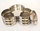 SS Sieves Heavy Gauge Standard Testing Set of 7 With Lid & Pan