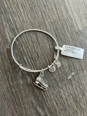 NWT Alex and Ani Silver Ice skating Bracelet