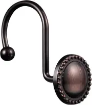 Shower Curtain Hooks Oil Rubbed Bronze,Rustproof Farmhouse Decorative Shower Cur
