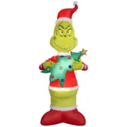 Dr. Suess 10.5 ft The Grinch with Sweater and Tree Plush LED Airblown Inflatable