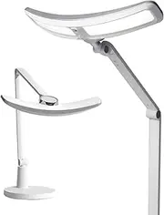 HAPPY NOCNOC LED Desk Lamp, Dimmable Eye-Caring Desk Light with 4 Lighting Modes, 3000K-5000K Color Temperature Table Lamp for Working, Drawing, Reading, Study (White)