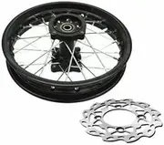 TDR 12 Inch Rear Rim 1.85-12 Disc Brake Wheel Axle Hub Tire Kit Steel Off Road Dirt Bike Motorbike 70cc 110cc 125cc Pitpro Atomik Motocross