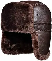 [CVMRBY] Winter Hats,Bomber Hat Unisex Bomber Hat with Ear Flap, Trooper Trapper Cap with Fur Lining Pilot Cap Keep Warm Winter