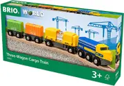 Brio World Three-Wagon Cargo Train 7pc 33982