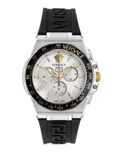 Versace Mens Greca Extreme Chrono Stainless Steel 45mm Strap Fashion Watch