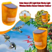 Solar Alarm LED Light Solar Strobe Light Wireless Motion Sensor Detector Outdoor