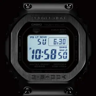 【CASIO 卡西歐】G-SHOCK 全金屬 太陽能 電波藍牙多功能腕錶 母親節 禮物(GMW-B5000D-1)