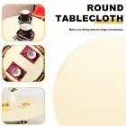 Round Tablecloth Waterproof Round Table Cover Elastic Table Protector Wear Rorwc