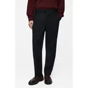 MANGO Regular Fit Dress Pants in Dark Navy at Nordstrom, Size 34