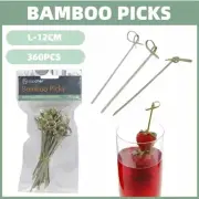 360x Bamboo Picks Cocktail Sticks Catering Curly Disposable BBQ Cocktail Sticks