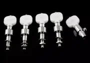 Allparts Chrome/Pearloid Geared 5-string Banjo Tuners Keys Machines TK-7867-010