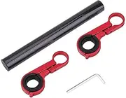 EVTSCAN Bike Extension Mount Handlebar, Double Bicycle Handlebar Bracket Extension Mount Bracket for Bicycle Light Flashlight Speedometer (Red)