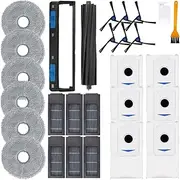 [Generic] Parts compatible with Ecovacs Deebot X2 Omni/X2/X2 Pro Plus/DEX86 vacuum cleaner robot replacement, main side brush, rubber brush cover, dust bag, filter, Mop cloth accessories (B (28 PCS))