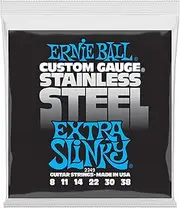 Ernie Ball Extra Slinky Stainless Steel Wound Electric Guitar Strings - 8-38 Gauge