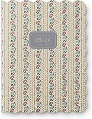 RIFLE PAPER CO. 2026 Delphine 12-Month Academic Planner, Aug. 2025 - July 2026, Thread-Stitch Binding, 9.75" L x 7.75" W, Metallic Gold Foil Accents, Monthly Pages & Note Section