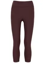 ON Running Active Cropped Jersey Leggings, Leggings, Brown, Large - L L