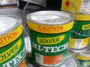 SOLVER 4 litre HI-TECH ULTRAENAMEL TOP COAT METAL STOP SIG RED colour paint