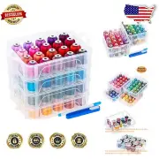 80 Spools High Strength Embroidery Machine Thread with Stackable Storage Box