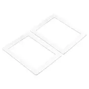 2 Pcs Magnetic Picture Frame PVC Magnets Holds Photo White 6x8 Inch