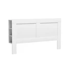 Bed Frame King Size Bed Head With Shelves Headboard Bedhead Base White