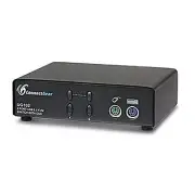 USB 2 Port VGA KVM Switch Adapter Box for PS/2 Keyboard Mouse Monitor Printer PC
