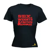 Gym Swps Sex Weights Protein Shakes D1 Red - Funny Novelty Womens T-Shirt T Shirt Tshirt