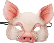 Amosfun party masquerade animal pig shaped for pig animal costume roleplay costume outfits for kids ' costumes half face ball mask pig face props animal pig cosplay headgear 3d