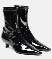 [The Row] The Row Cyd patent leather ankle boots AU 5 black
