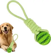 Dog Ball with Rope - Dog Toy Fetch Rope Ball,Interactive Chew Training Pull Throw Toy Bite Resistant for Park Home Beach Zagaro