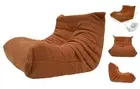 Fireside Chair - Lazy Floor Sofa for Adults, Mid-Century Teddy Velvet Lounge