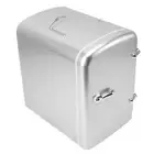 (Silver EU Plug)Mini Fridge 36W 4L 6cans Capacity Portable Travel Car