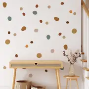 42 Pcs Boho Polka Dot Peel And Stick Wall Stickers