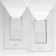 2 Pack Illuminated Light Switch,Paddle Rocker Wall Switch with LED Night Light,