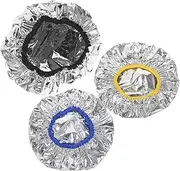 NULYLU 3pcs Reusable Hair Conditioning Caps Tin Foil Heat Caps for Efficient Hair Treatments Lightweight Comfortable Design