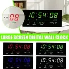 Temperature Electronic Wall Clock UK Plug Display Table Clock for Bedroom