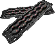 Bunker Indust New Traction Boards 2PCS Offroad 10T Recovery Boards Tire Traction Mats for Sand Mud Snow 4WD(Black & Orange)
