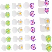 KOMBIUDA Flower Toe Separator Set 24pcs Silicone Toe Spacer for Pedicure Manicure Toe Stretchers Attractive Design