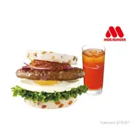 在飛比找momo購物網優惠-【MOS 摩斯漢堡】C523超級大麥元氣牛肉珍珠堡+冰紅茶 