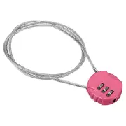 Small Combination Lock 31.4 Inch, 1 Pack 3 Digit Padlock for Gym Locker, Pink