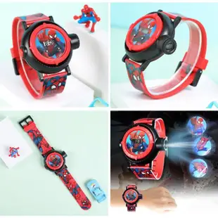 【TDL】漫威英雄蜘蛛人投影兒童錶兒童手錶電子錶卡通錶 221496(復仇者聯盟 平輸品)