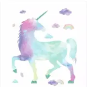 RoomMates, Galaxy Unicorn Peel And Stick Giant Wall Decal With Glitter