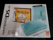 Brand New!Nintendo DS Lite Ice Blue Special Ed. Brain Age Bundle System Console
