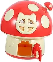 Kisangel Mushroom Shaped Piggy Bank Decorative Saving Pot for Plastic Coin Container for Desktop Bookshelf Cute Money Box for Birthday and Encouraging Saving