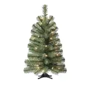 Holiday Time Prelit Tree Clear Incandescent Lights Noble Green Spruce Artificial